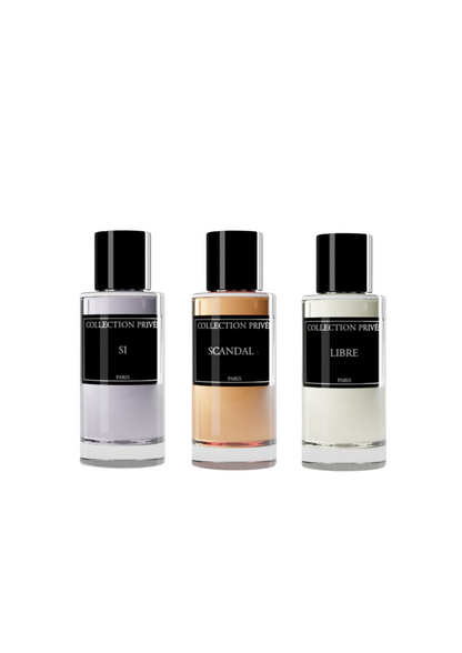 Pack femme 3 parfums collection privé : Libre - Scandal - Si