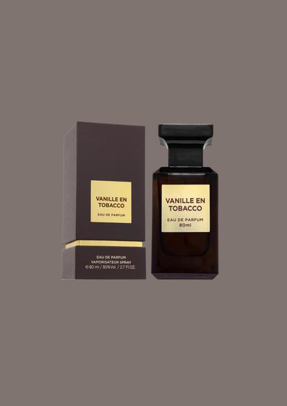 Eau de Parfum Vanille en Tobacco - Fragrance World 80 ML